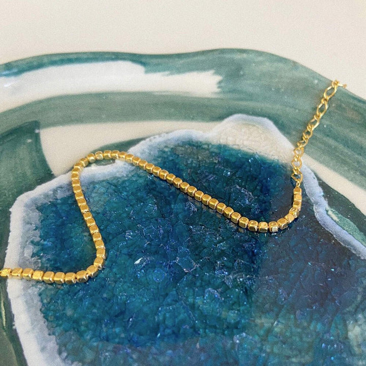 Daisy London 18ct Gold Plate Beaded Chain Bracelet - MococoDaisy LondonRBR02_GPBracelets