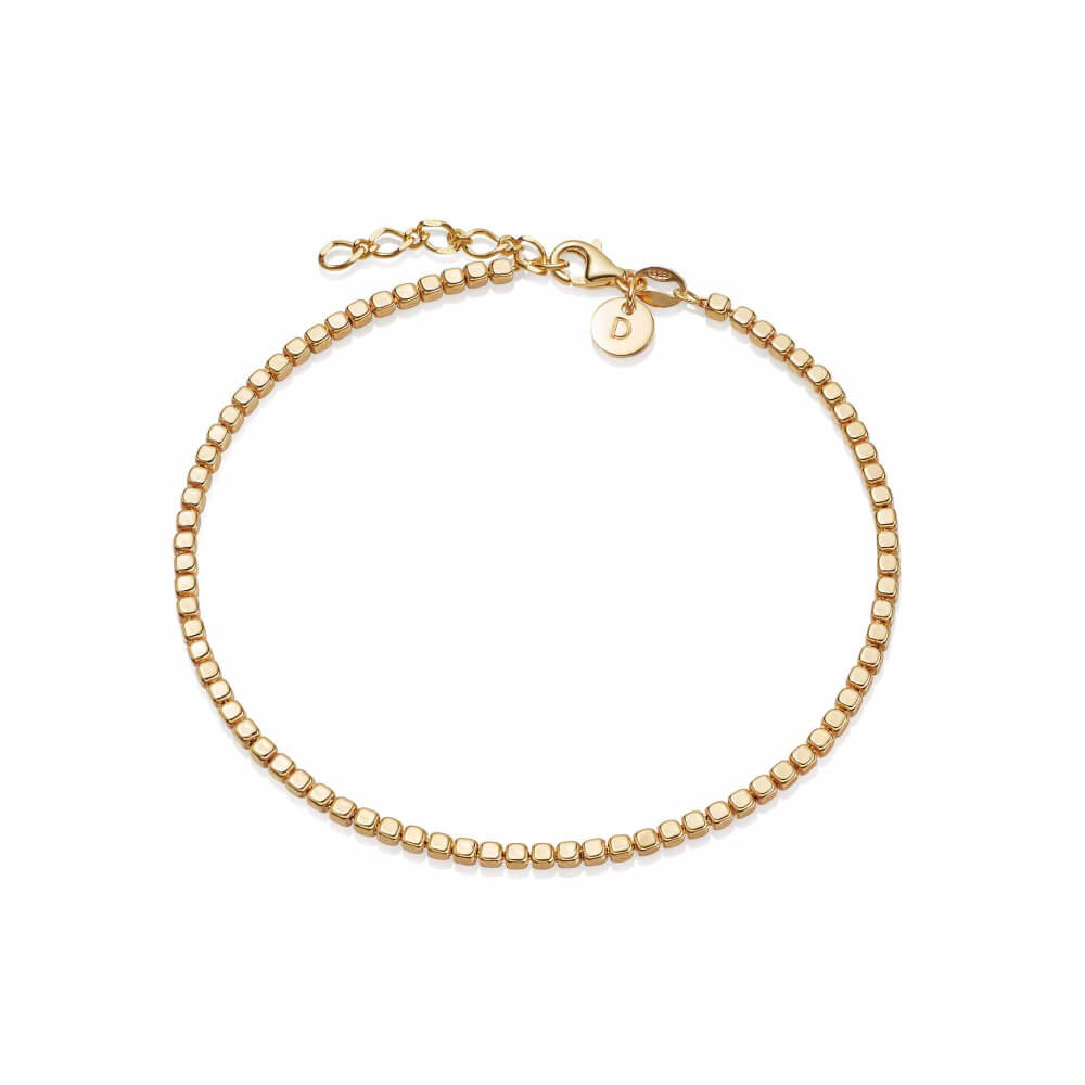 Daisy London 18ct Gold Plate Beaded Chain Bracelet - MococoDaisy LondonRBR02_GPBracelets