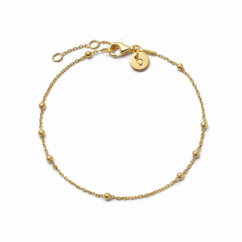 Daisy London 18CT Gold Plate Beaded Layering Chain Bracelet - MococoDaisy LondonBRBEAD_GP5056104136089Bracelets