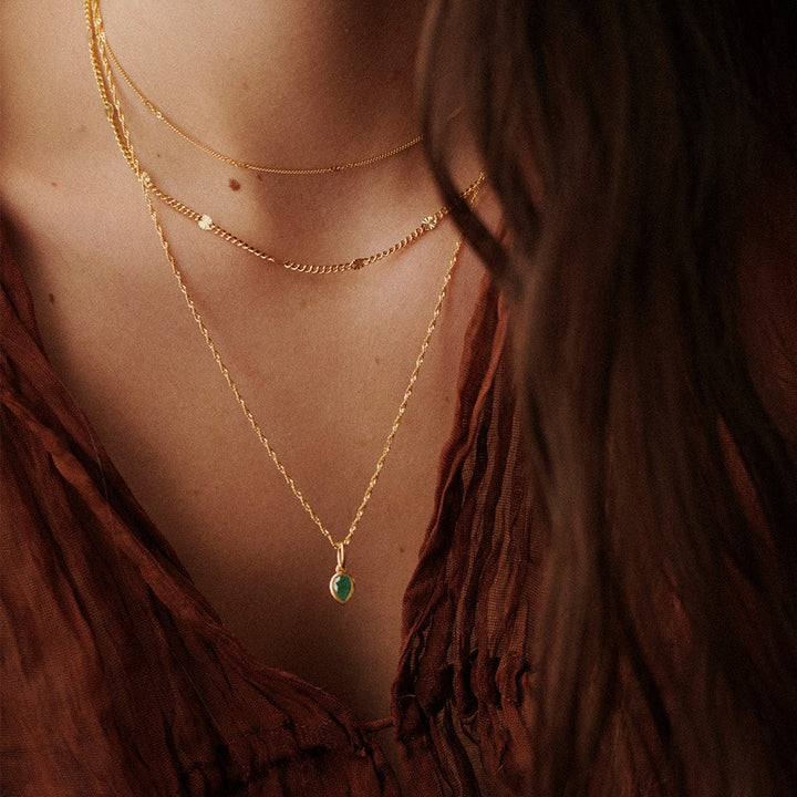 Daisy London 18ct Gold Plate Birthstone Charm Necklace - MococoDaisy LondonBS13_GPNecklaces