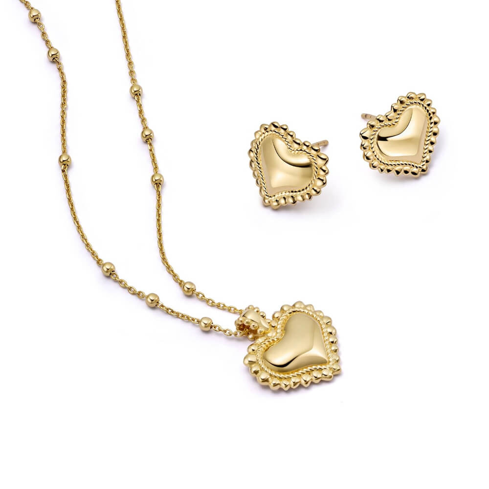 Daisy London 18ct Gold Plate Bobble Heart Gift Set - MococoDaisy LondonGSET196_GPEarrings