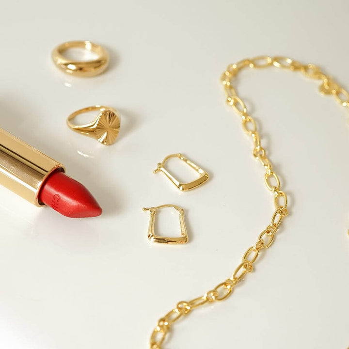 Daisy London 18ct Gold Plate Bold Creole Hoop Earrings - MococoDaisy LondonE3110_GPEarrings
