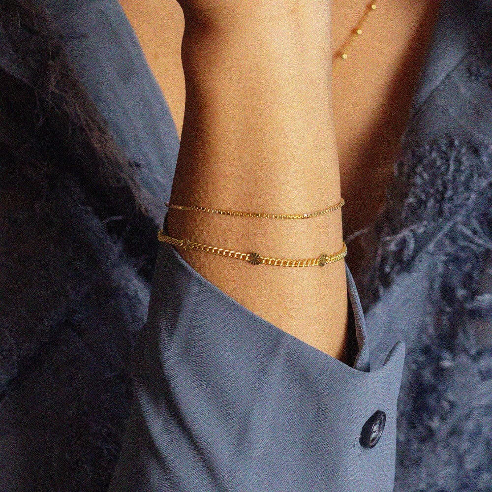 Daisy London 18ct Gold Plate Box Layering Chain Bracelet - MococoDaisy LondonBRBOX_GPBracelets