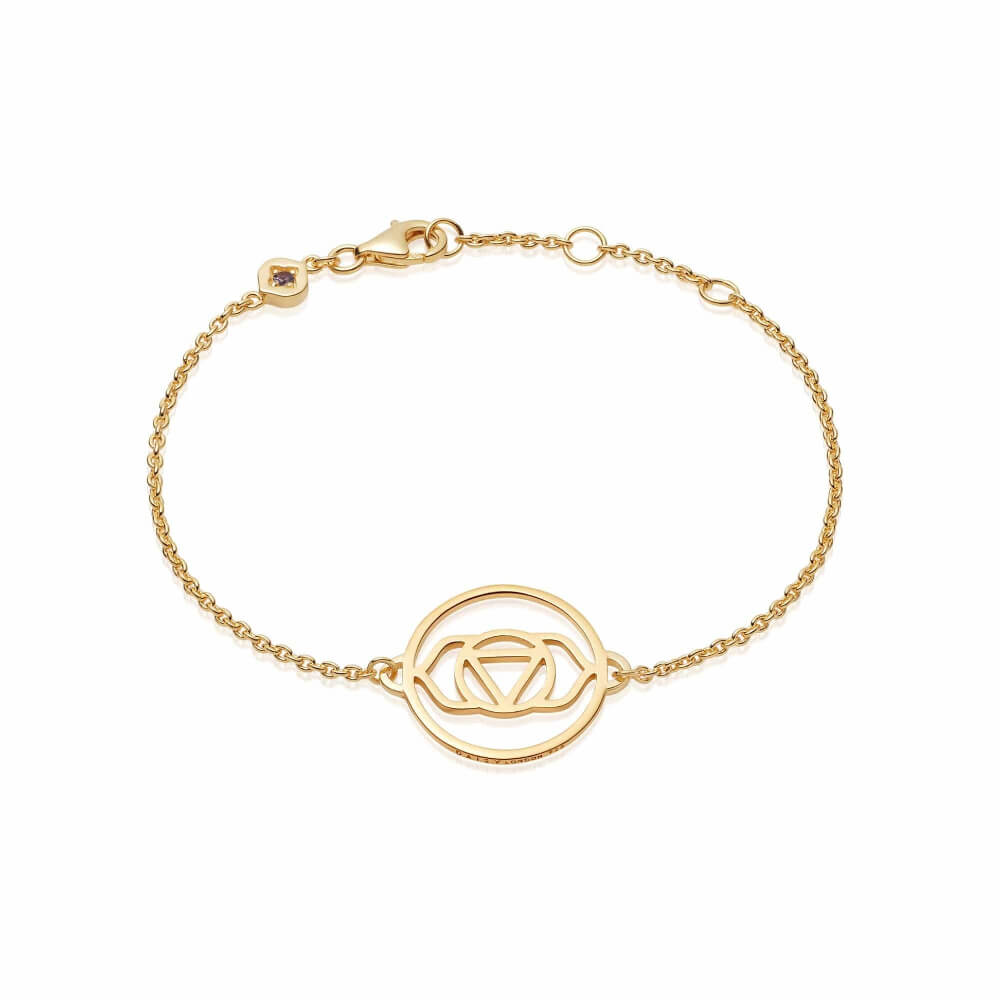 Daisy London 18ct Gold Plate Brow Intuition Chakra Bracelet - MococoDaisy LondonCHKBR1006Bracelets