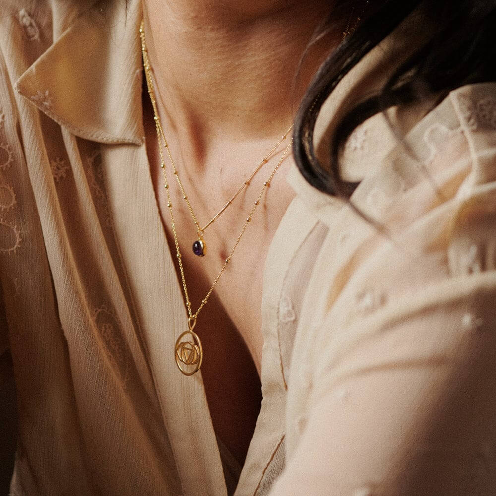 Daisy London 18ct Gold Plate Brow Intuition Chakra Necklace - MococoDaisy LondonNCHK06_GP5056104131657Necklace