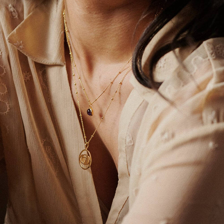 Daisy London 18ct Gold Plate Brow Intuition Chakra Necklace - MococoDaisy LondonNCHK06_GP5056104131657Necklace