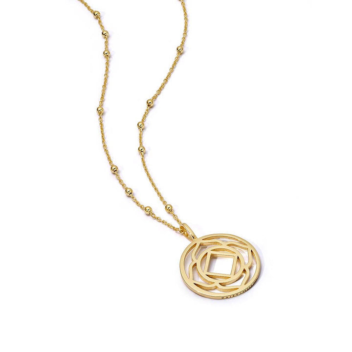 Daisy London 18ct Gold Plate Chakra Necklace-Base Stability image