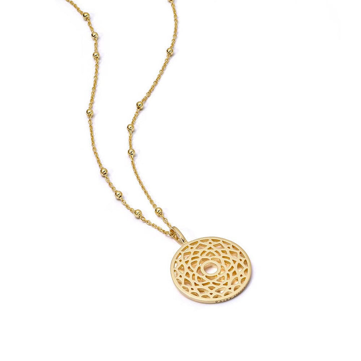 Daisy London 18ct Gold Plate Chakra Necklace-Crown Intelligence image