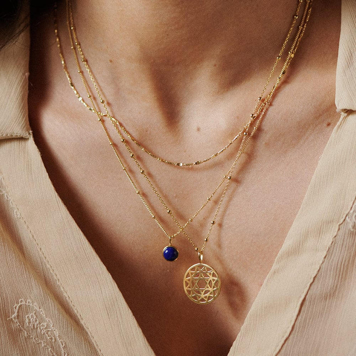 Daisy London 18ct Gold Plate Chakra Necklace-Heart Love image 2