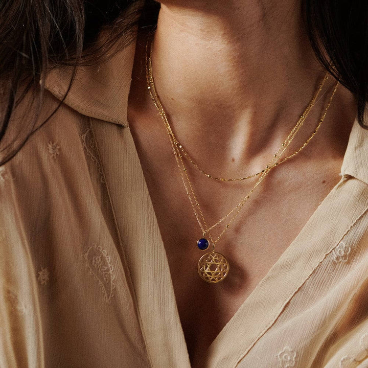Daisy London 18ct Gold Plate Chakra Necklace-Heart Love image 3