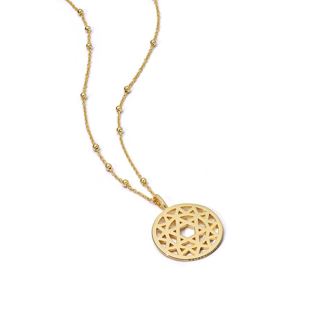 Daisy London 18ct Gold Plate Chakra Necklace-Heart Love image