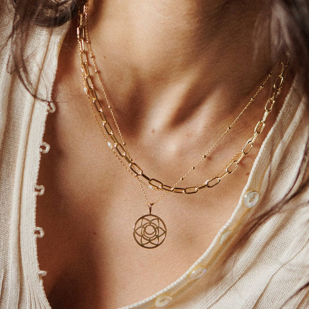 Daisy London 18ct Gold Plate Chakra Necklace-Sacral Sexuality image 2