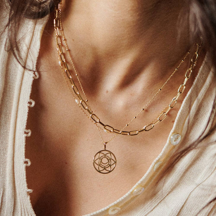 Daisy London 18ct Gold Plate Chakra Necklace-Sacral Sexuality image 2