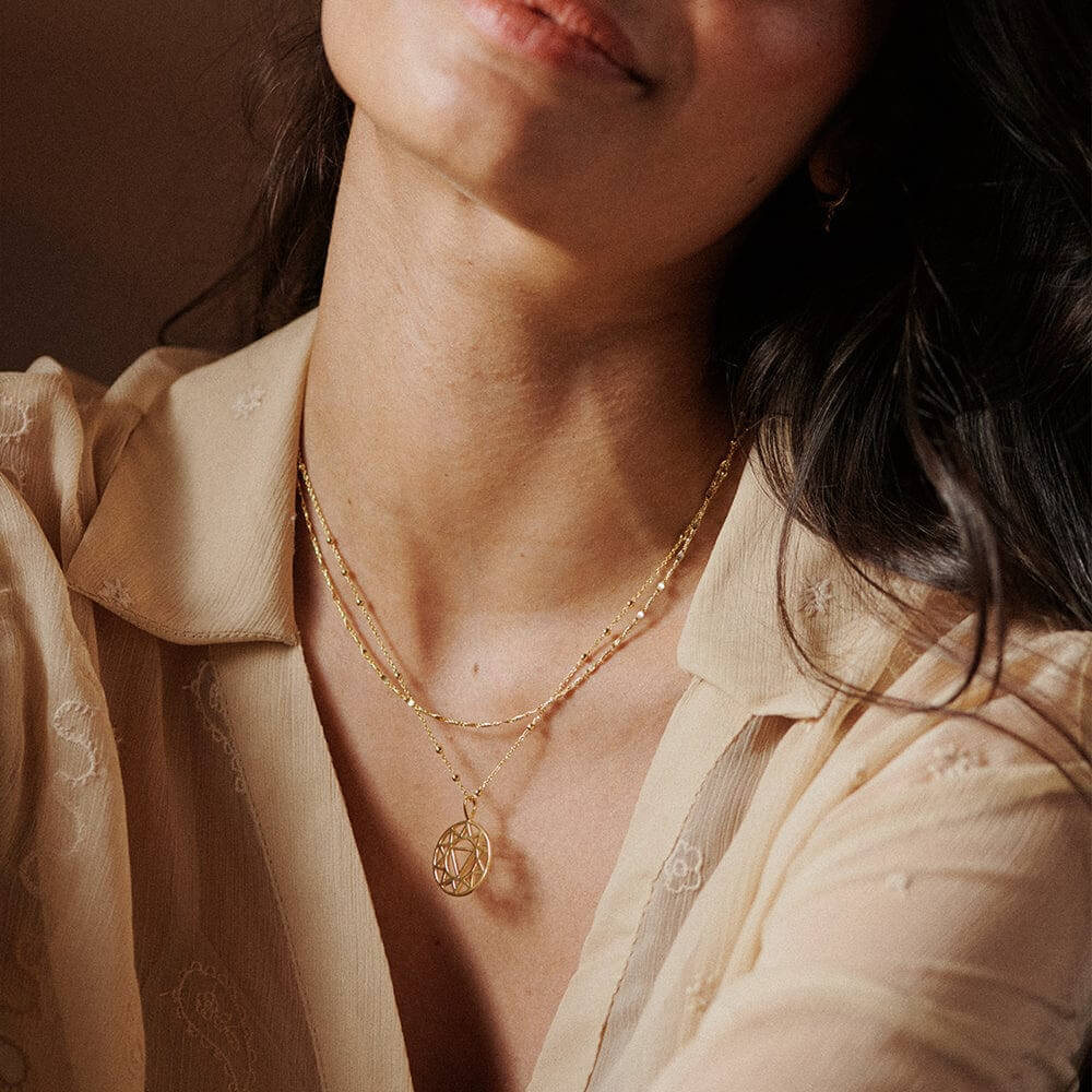 Daisy London 18ct Gold Plate Chakra Necklace-Solar Plexus Vitality image 1
