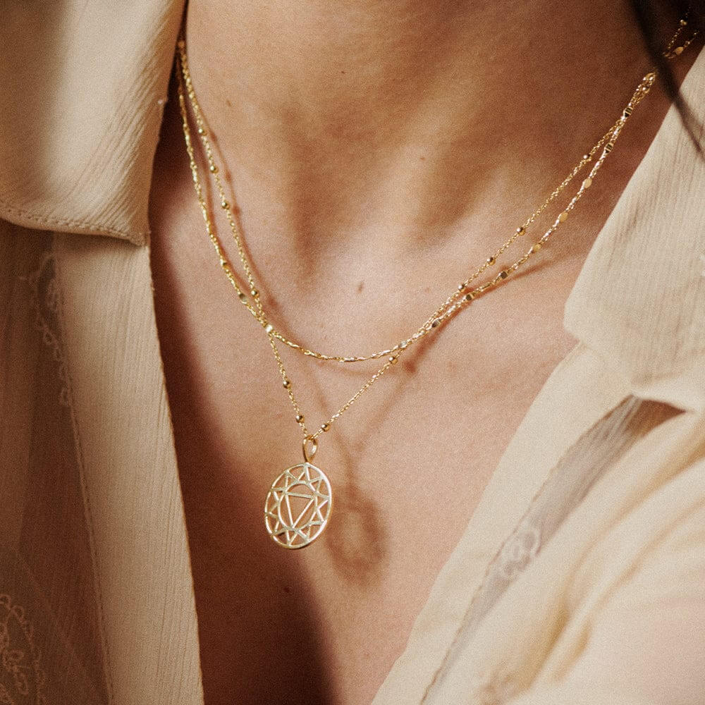 Daisy London 18ct Gold Plate Chakra Necklace-Solar Plexus Vitality image 2