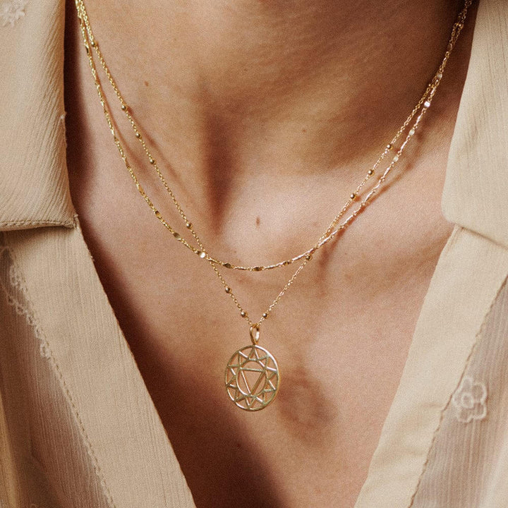 Daisy London 18ct Gold Plate Chakra Necklace-Solar Plexus Vitality image 3