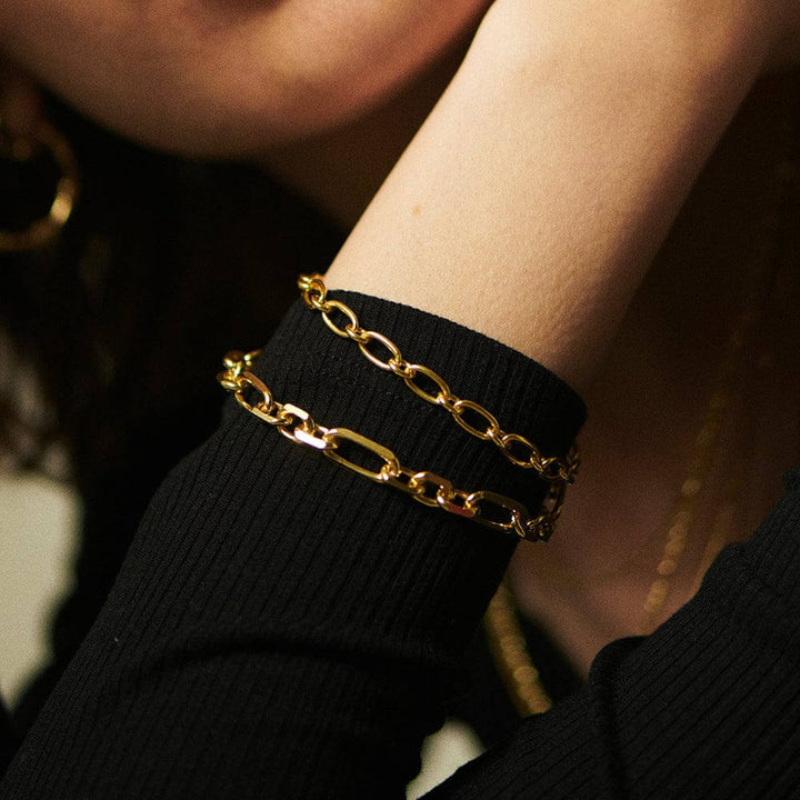 Daisy London 18ct Gold Plate Chunky Bracelet Set image 1
