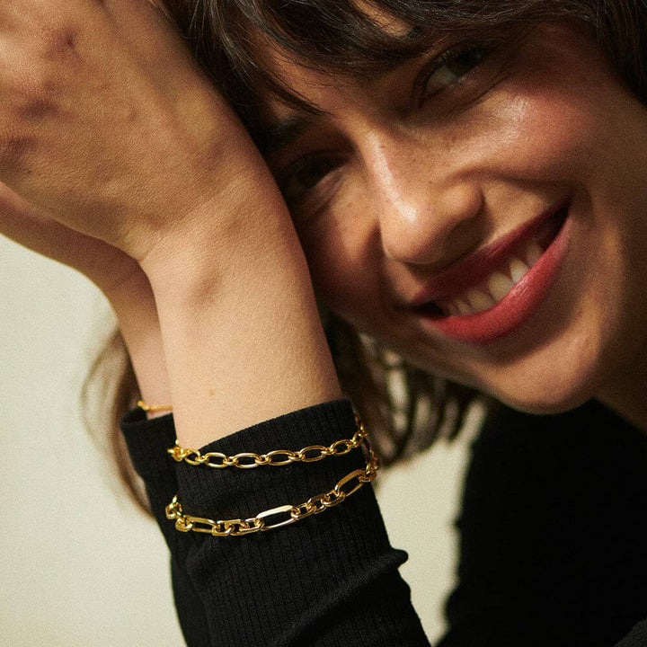 Daisy London 18ct Gold Plate Chunky Bracelet Set image 3