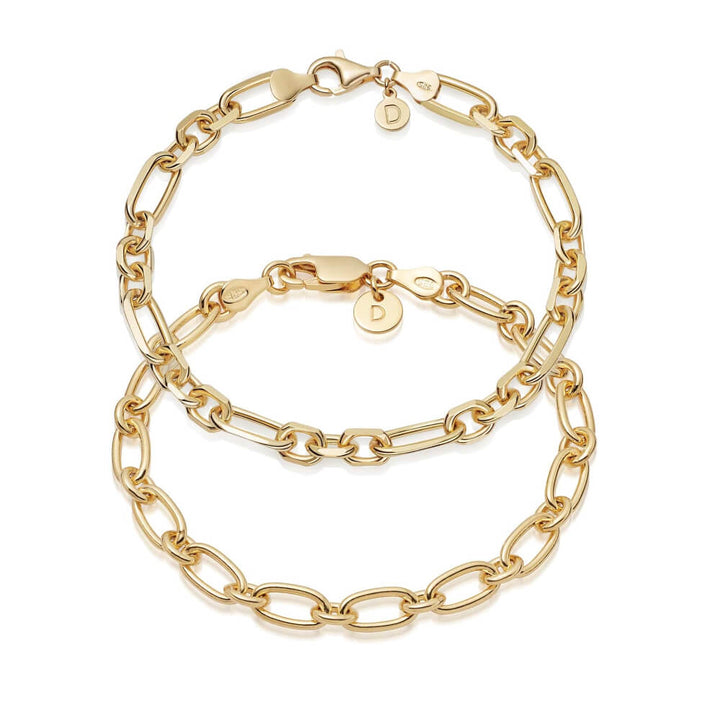 Daisy London 18ct Gold Plate Chunky Bracelet Set image