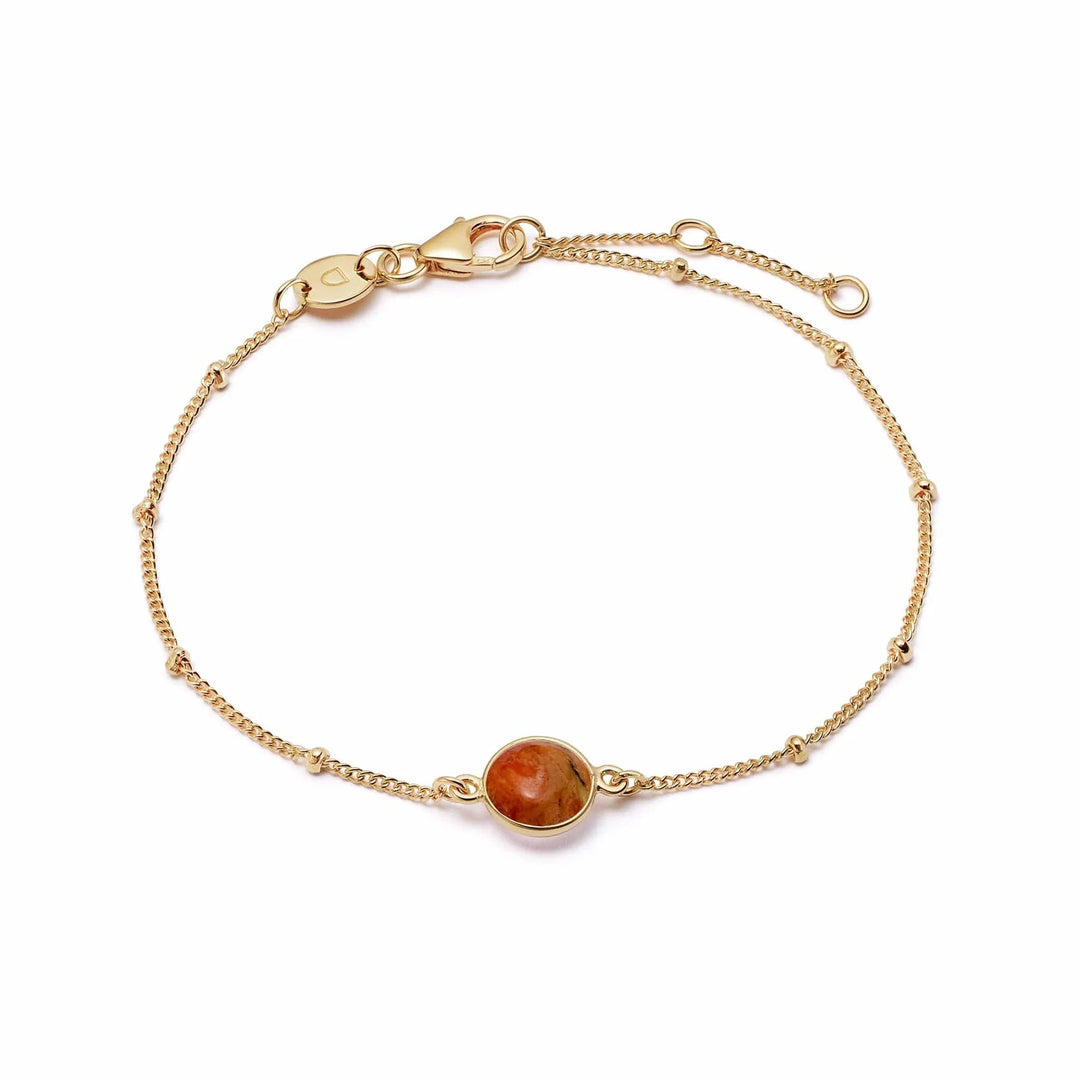 Daisy London 18ct Gold Plate Coral Healing Stone Bracelet - MococoDaisy LondonHBR1012_GPBracelets