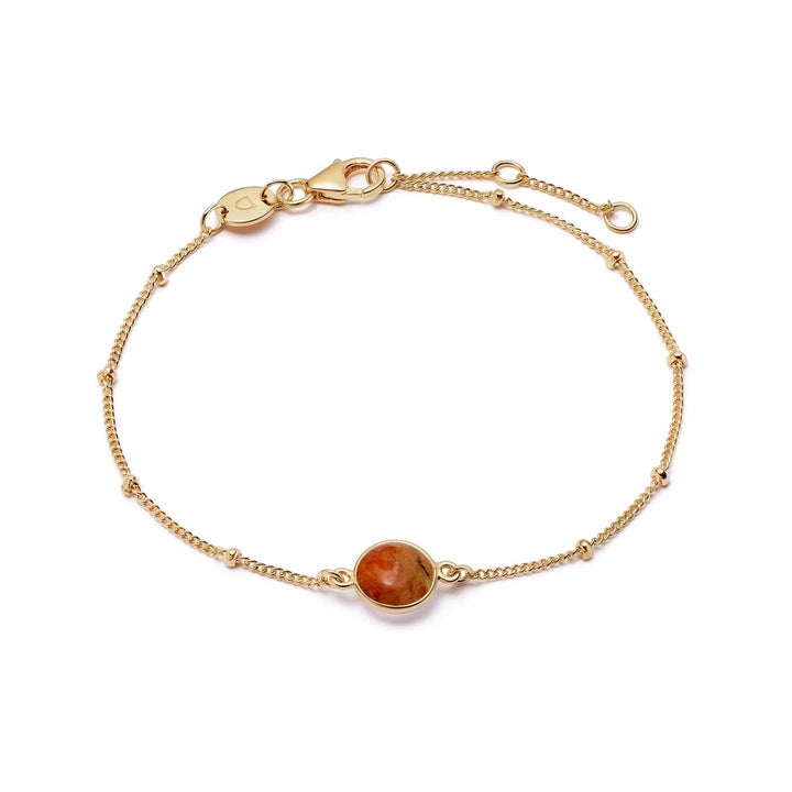 Daisy London 18ct Gold Plate Coral Healing Stone Bracelet - MococoDaisy LondonHBR1012_GPBracelets