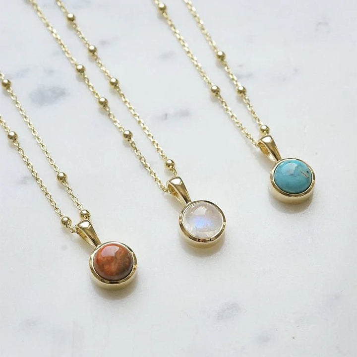 Daisy London 18ct Gold Plate Coral Healing Stones Necklace - MococoDaisy LondonHN2012_GPNecklaces