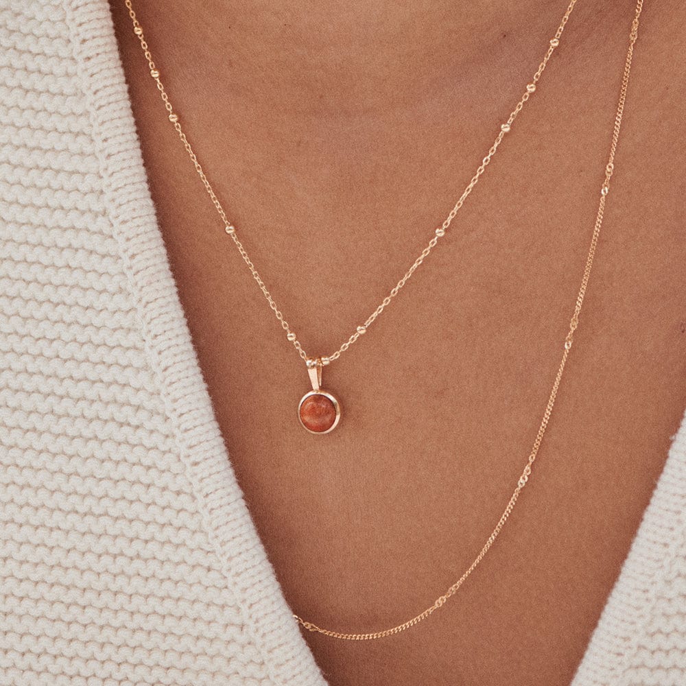 Daisy London 18ct Gold Plate Coral Healing Stones Necklace - MococoDaisy LondonHN2012_GPNecklaces