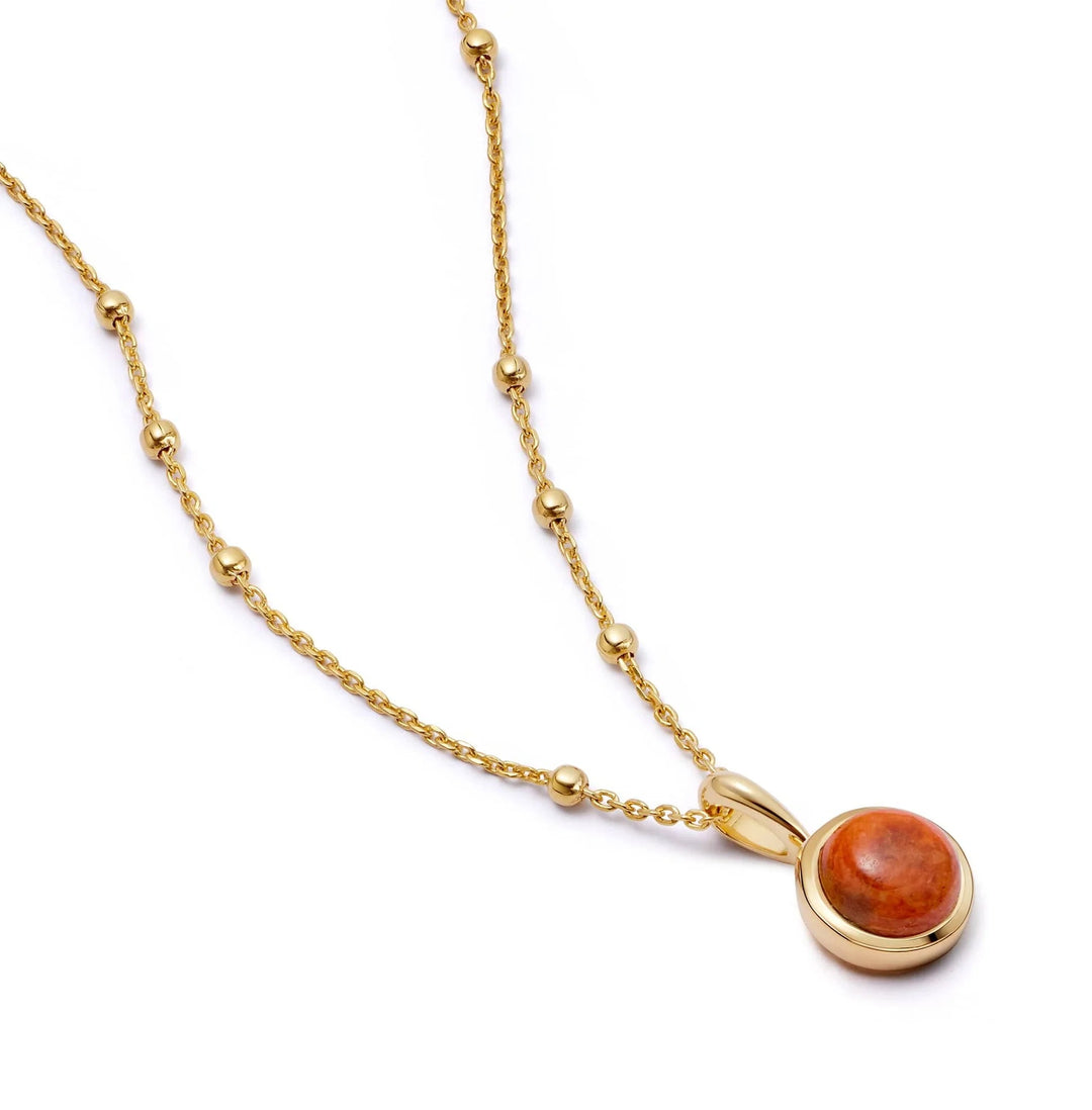 Daisy London 18ct Gold Plate Coral Healing Stones Necklace - MococoDaisy LondonHN2012_GPNecklaces