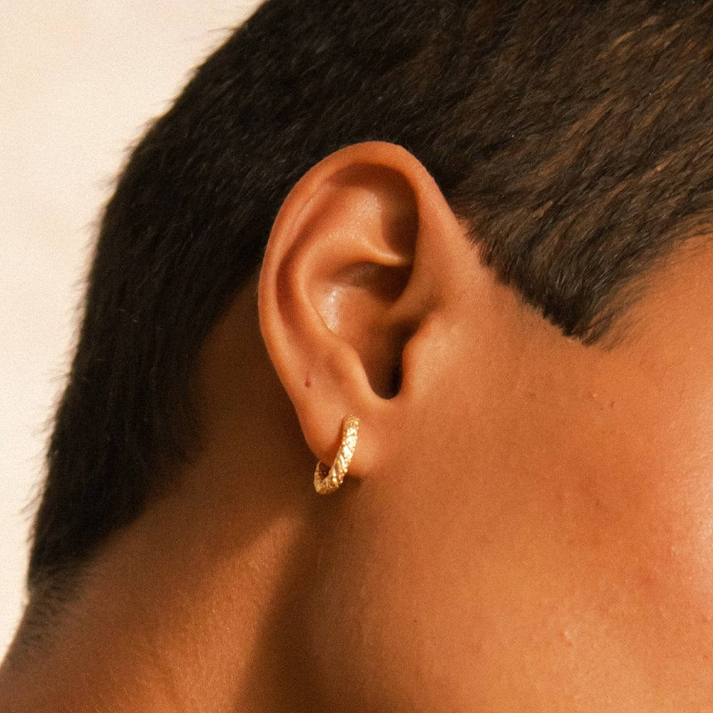 Daisy London 18ct Gold Plate Coral Midi Hoop Earrings - MococoDaisy LondonSE03_GPEarrings
