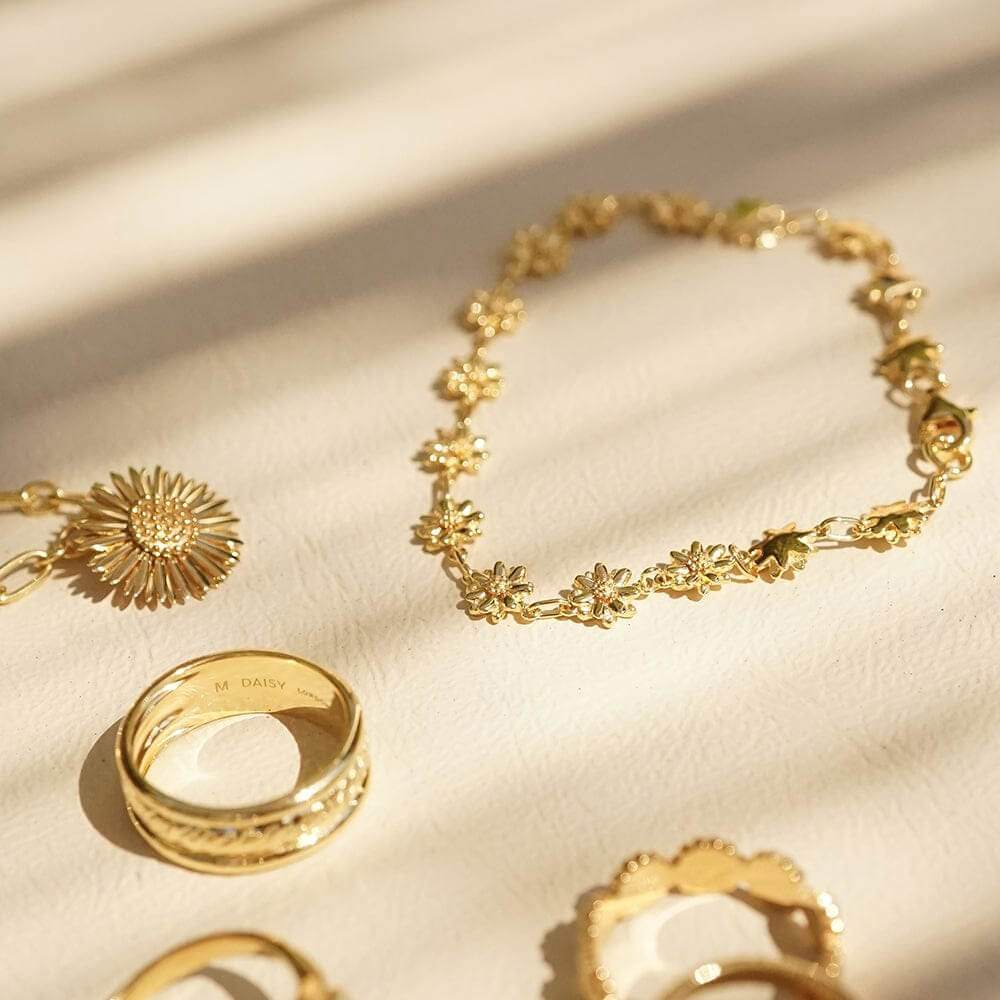 Daisy London 18ct Gold Plate Daisy Chain Bracelet - MococoDaisy LondonBR6005_GPBracelets