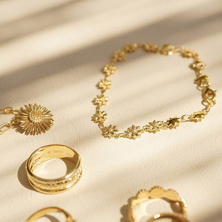 Daisy London 18ct Gold Plate Daisy Chain Bracelet - MococoDaisy LondonBR6005_GPBracelets