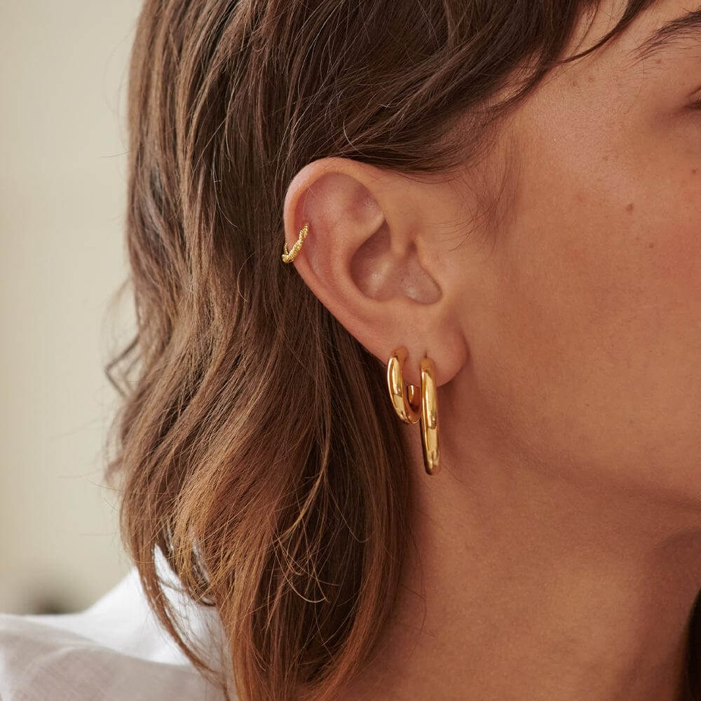 Daisy London 18ct Gold Plate Double Bold Earring Stack - MococoDaisy LondonGSET109Earrings