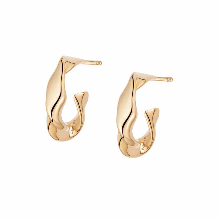 Daisy London 18ct Gold Plate Estee Lalonde Flow Midi Hoop Earrings - MococoDaisy London3ELE31_GPEarrings