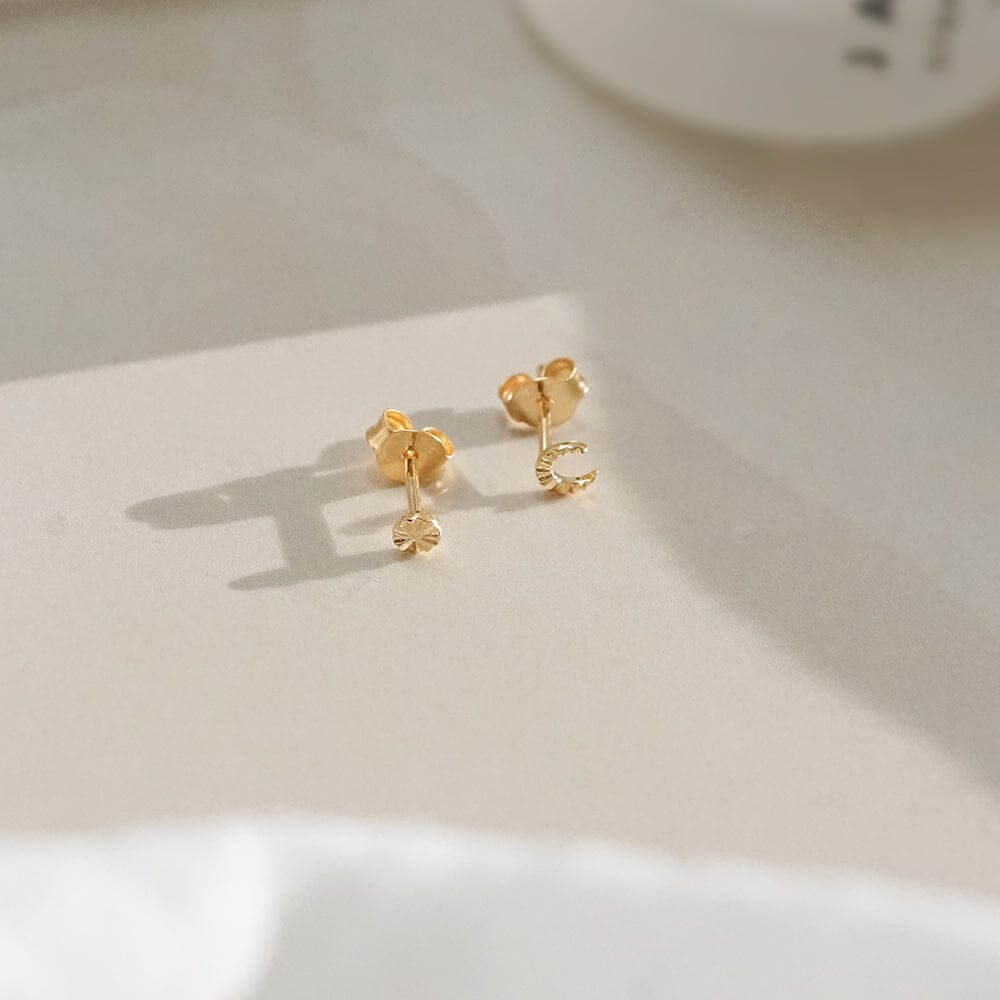 Daisy London 18ct Gold Plate Estee Lalonde Luna Stud Earrings - MococoDaisy London2ELE21_GPEarrings