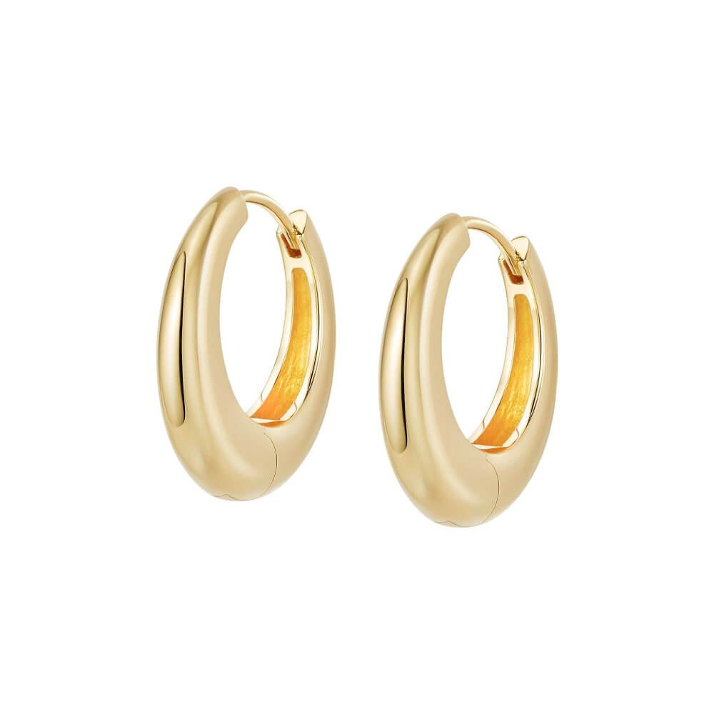 Daisy London 18ct Gold Plate Estee Lalonde Maxi Dome Hoop Earrings - MococoDaisy London4ELE42_GPEarrings