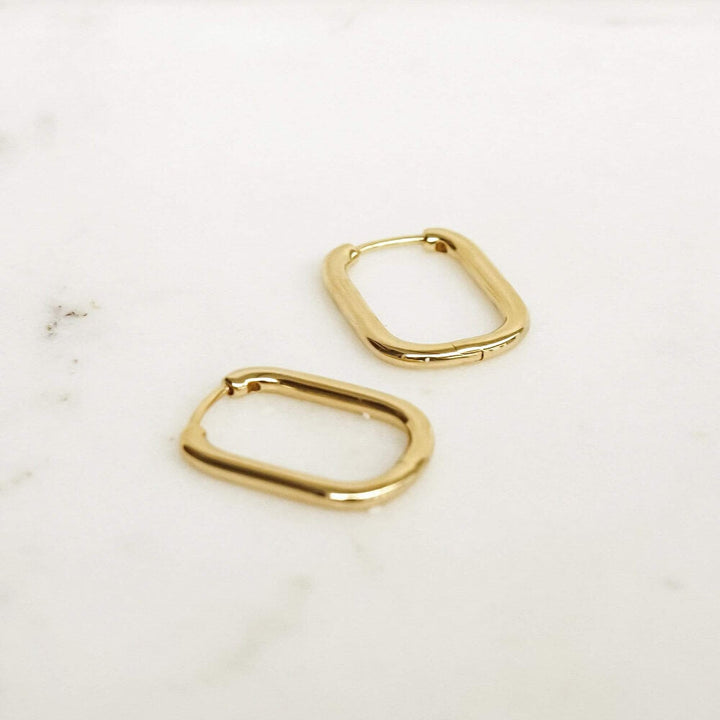 Daisy London 18ct Gold Plate Estee Lalonde Maxi Square Hoop Earrings - MococoDaisy London4ELE40_GPEarrings