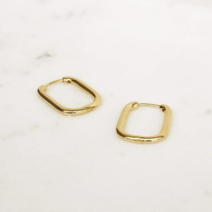 Daisy London 18ct Gold Plate Estee Lalonde Mini Square Hoop Earrings - MococoDaisy London4ELE41_GPEarrings