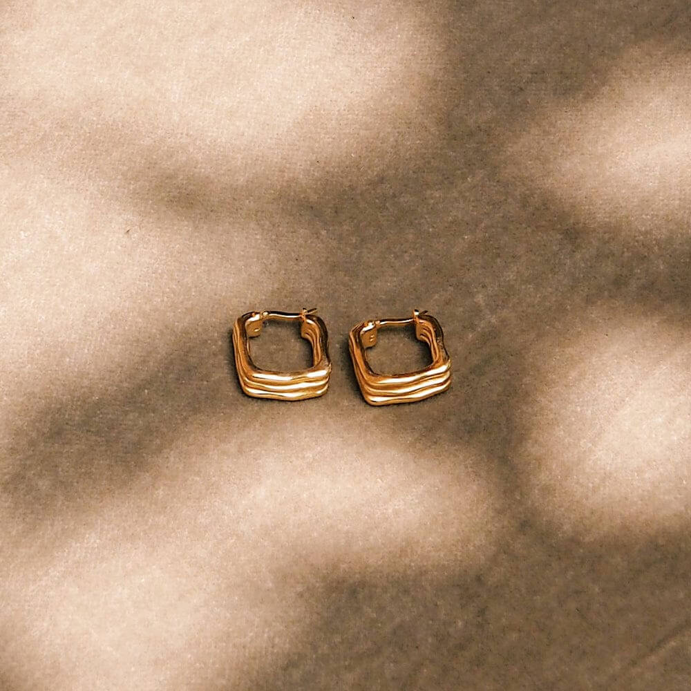 Daisy London 18ct Gold Plate Estee Lalonde Sisterhood Hoop Earrings - MococoDaisy London2ELE19_GPEarrings