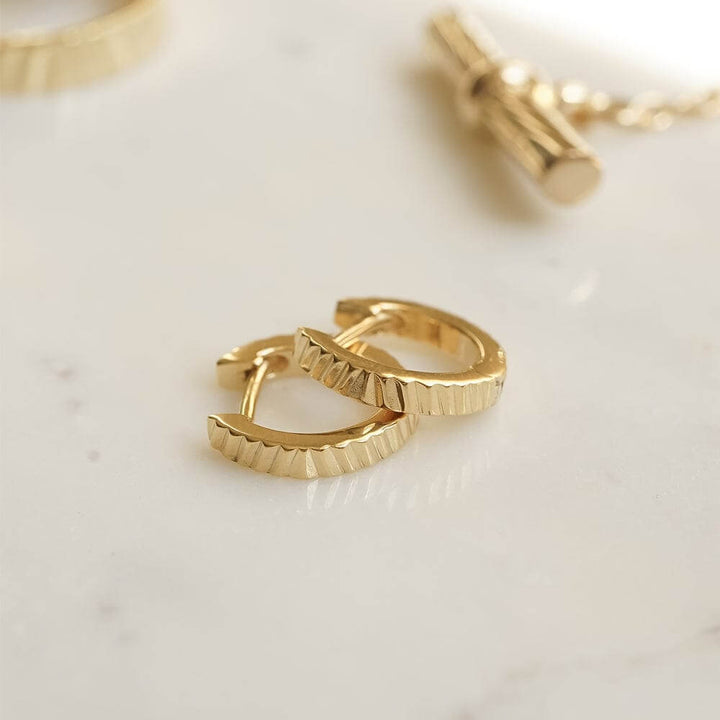 Daisy London 18ct Gold Plate Estee Lalonde Sunburst Huggie Earrings - MococoDaisy LondonELE17_GPEarrings