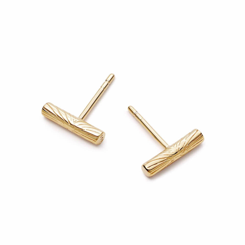 Daisy London 18ct Gold Plate Estee Lalonde T Bar Stud Earrings - MococoDaisy LondonELE01_GPEarrings