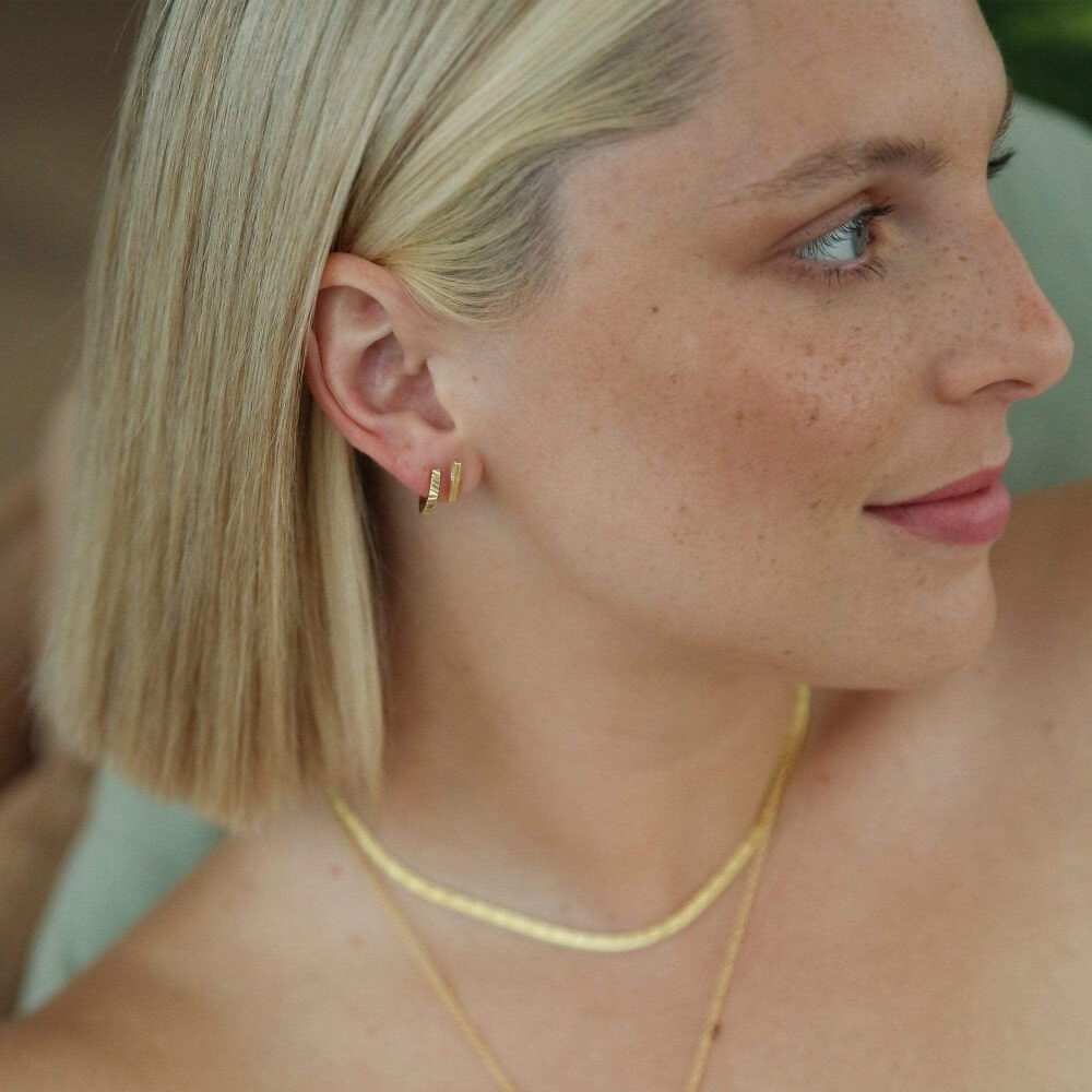 Daisy London 18ct Gold Plate Estee Lalonde T Bar Stud Earrings - MococoDaisy LondonELE01_GPEarrings