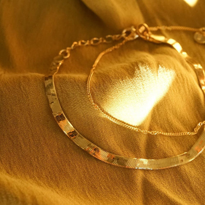 Daisy London 18ct Gold Plate Estee Lalonde Wavy Snake Bracelet - MococoDaisy London3ELBR15_GPBracelets