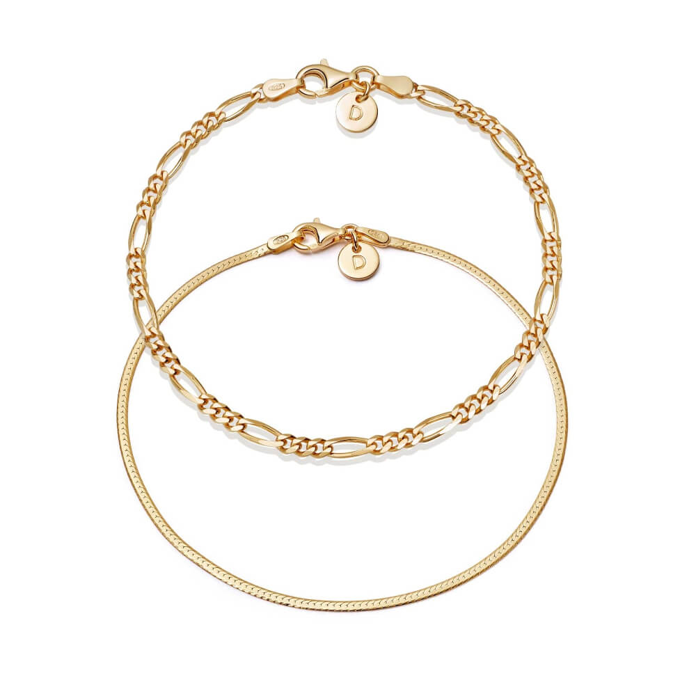 Daisy London 18ct Gold Plate Extra Fine Bracelet Stack - MococoDaisy LondonGSET139_GPBracelets