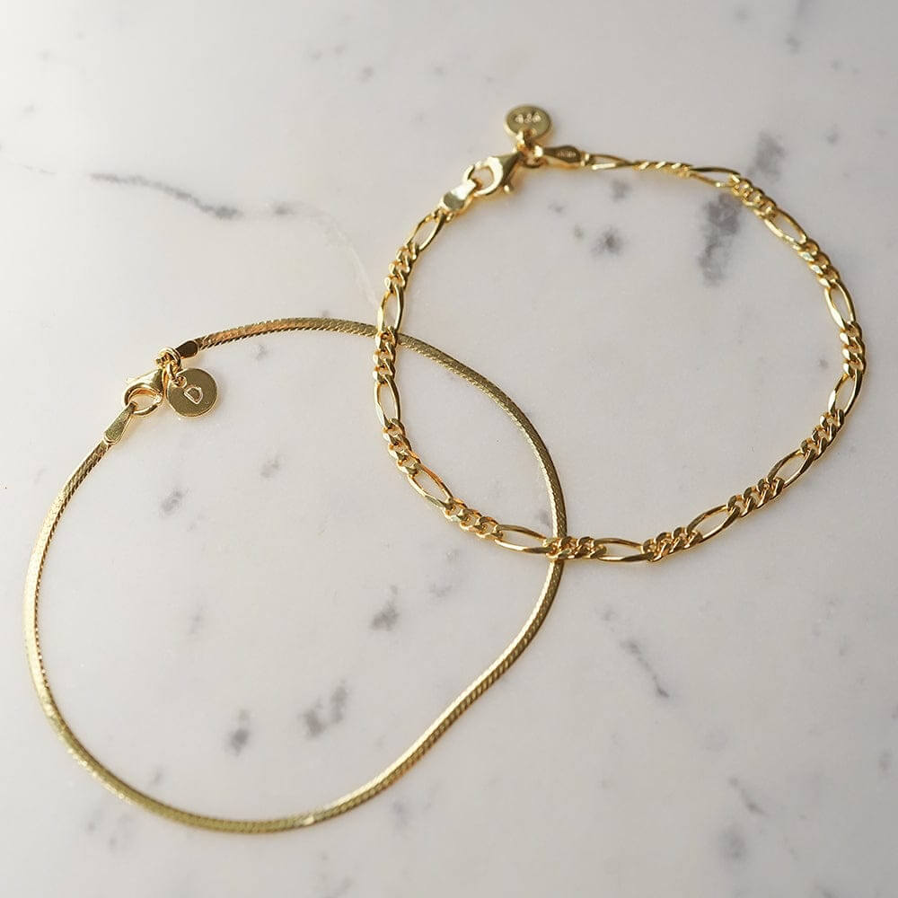 Daisy London 18ct Gold Plate Extra Fine Bracelet Stack - MococoDaisy LondonGSET139_GPBracelets