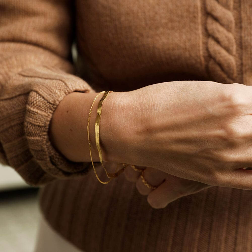 Daisy London 18ct Gold Plate Forever Wavy Bracelet Set - MococoDaisy LondonGSET66_GPBracelets