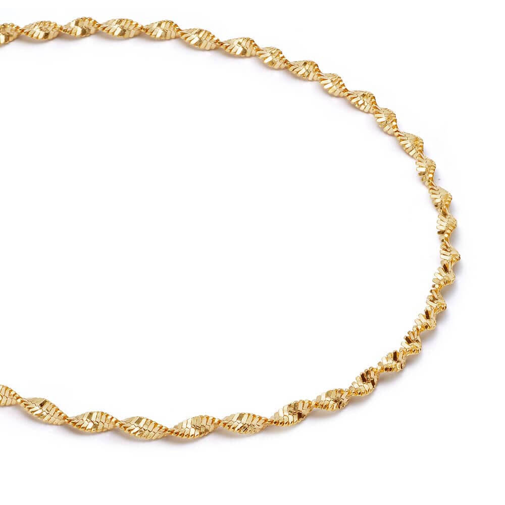 Daisy London 18ct Gold Plate Helix Twisted Chain Bracelet image 4