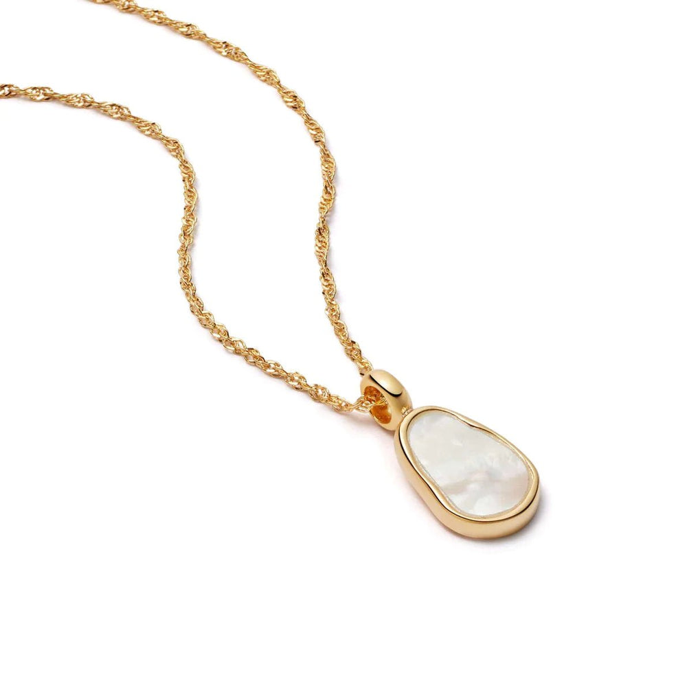 Daisy London 18ct Gold Plate Isla Mother of Pearl Necklace - MococoDaisy LondonSN05_GP5056104104699Necklaces