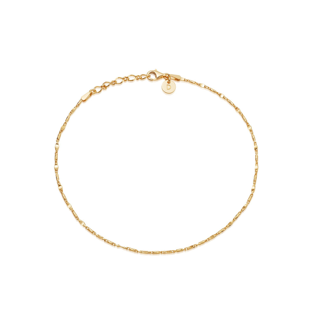 Daisy London 18ct Gold Plate Isla Tidal Twist Anklet - MococoDaisy LondonSA02_GP5056104105078Anklets