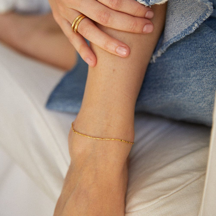 Daisy London 18ct Gold Plate Isla Tidal Twist Anklet - MococoDaisy LondonSA02_GP5056104105078Anklets