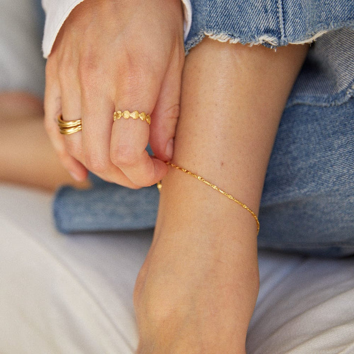 Daisy London 18ct Gold Plate Isla Tidal Twist Anklet - MococoDaisy LondonSA02_GP5056104105078Anklets